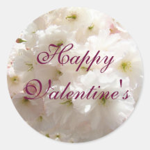 Die Aufkleber des glücklichen Valentines rosa Blum
