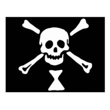 Die authentische Piratenflagge von Emanuel Wynne Postkarte