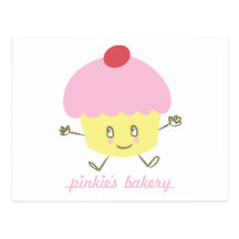 Die Bäckerei-Kuchen-Postkarte des Pinkies