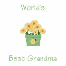 die beste Großmutter der Welt (gelbe Blumen) Photo Statuen