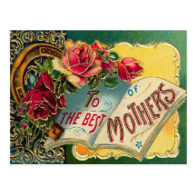 Die beste Mamma der Vintage Blumenwelt Postkarten