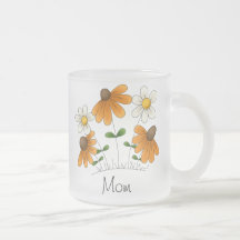 Die Blumen der Mutter · Orange u. weiße Gänseblümc Haferl