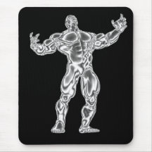 Die Bodybuildings-Pose Mousepad der Männer