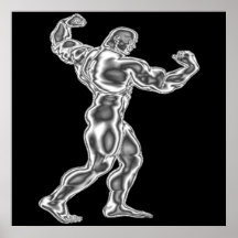 Die Bodybuildings-Pose-Plakat der Männer