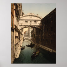 Die Brücke von Seufzern II, Venedig, Italien Plakate