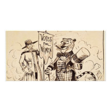 Die Dame und der Tiger durch Clifford K. Berryman Bilderkarten
