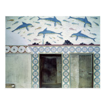Die Delphin-Freskos im Badezimmer der Königin Postkarten