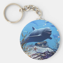 Die Delphine und die Schatztruhe Keychain Schlüsselbänder