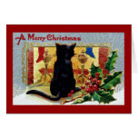 Die Der Meow-Weihnachtskarte der Katze