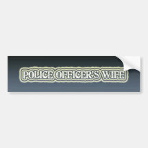 Die Ehefrau des Polizei-Offiziers Autoaufkleber