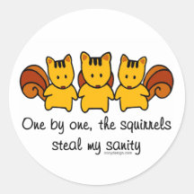 Die Eichhörnchen stehlen meine Vernunft Sticker