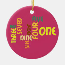 Die ersten Zahlen des Babys, die Verzierung lernen Weihnachtsbaum Ornamente