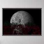 Die Eule und das Mond-Plakat