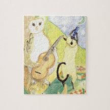 Die Eule und der Pussycat und der Erbsenhülse-Mond Jigsaw Puzzle