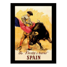 Die Fiesta De Toros In Spanien Postkarte