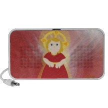 Die Flügel göttliche des Kinderblendungs-Liebe-rot Notebook Speaker