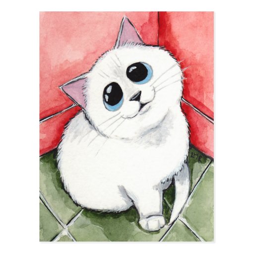 Die freche Ecke: Zeit hoch - Katzen-Kunst Postkarten