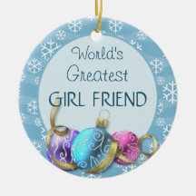 Die Freundin-Weihnachtsverzierung der Welt bestste Weihnachtsornament