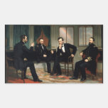 Die Friedensstifter mit Abraham Lincoln Rechrteckaufkleber
