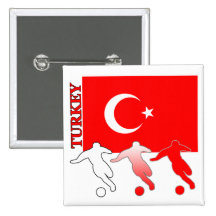 Die Fußball-Türkei-Knopf Button