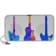 DIE GITARRE ELEKTRIFIZIERT LAPTOP LAUTSPRECHER