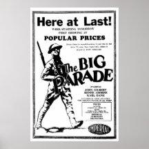 "Die große Parade" 1927 Vintages Filmanzeigenplaka