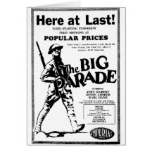 Die großes Film-Anzeigenkarte der Parade 1927 Vint