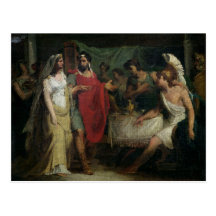 Die Hochzeit von Alexander der Große und von Roxan Postkarte