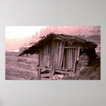 Die Hütte des Bauern Plakate