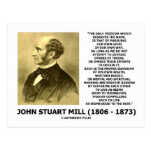 Die John Stuart Mill-Freiheits-Verfolgung besitzen Postkarten