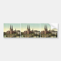 Die Kathedrale und das Museum, Lübeck, Deutschland Auto Sticker