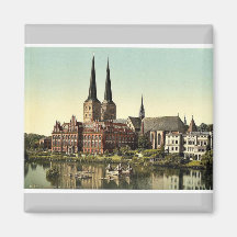 Die Kathedrale und das Museum, Lübeck, Deutschland Magnete