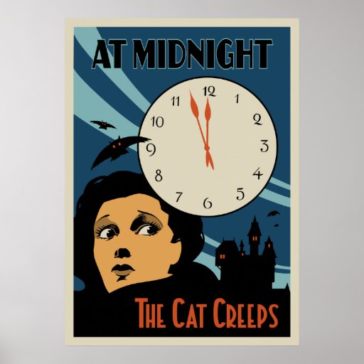 "Die Katze kriecht" Vintages Filmplakat