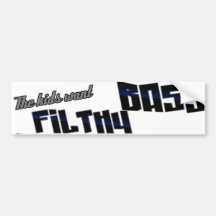 Die Kinder wollen SCHMUTZIGES lustiges Bass-DJ Dub Auto Sticker