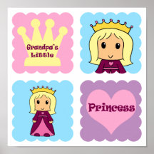 Die kleine Prinzessin des Großvaters Plakatdrucke
