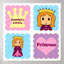Die kleine Prinzessin des Großvaters Posterdruck