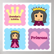 Die kleine Prinzessin des Großvaters Posterdrucke