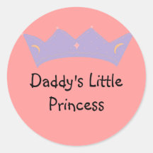Die kleine Prinzessin des Vatis Runde Sticker