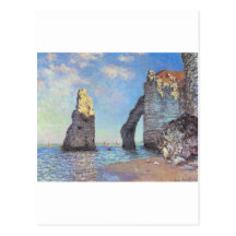 Die Klippen bei Etretat - Claude Monet Postkarte