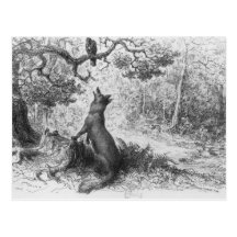 Die Krähe und der Fox Postkarten