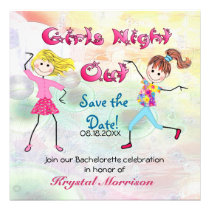Die Nacht des Mädchens heraus - Save the Date einladungen