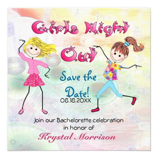 Die Nacht des Mädchens heraus - Save the Date Personalisierte Einladungen
