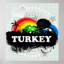 Die niedliche fruchtige Türkei Posterdrucke