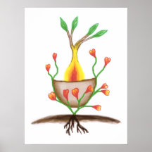 Die Pflanzen-Kunst des Kindes Plakatdruck