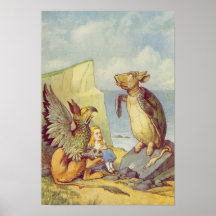 Die Scheinschildkröte und das Gryphon Plakatdruck