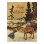 Die Schnee-Königin-Märchen mit Gerda-Postkarte