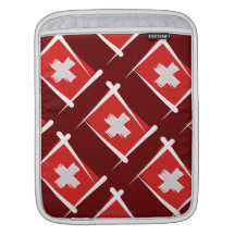 Die Schweiz-Bürsten-Flagge iPad Sleeve