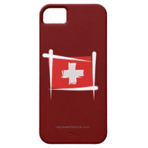 Die Schweiz-Bürsten-Flagge iPhone 5 Schutzhülle