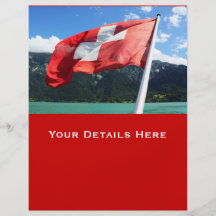 Die Schweiz-Flagge Flyerdesign