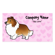 Die Shetlandinseln-Schäferhund/Collie-Liebe Visitenkarten Vorlage